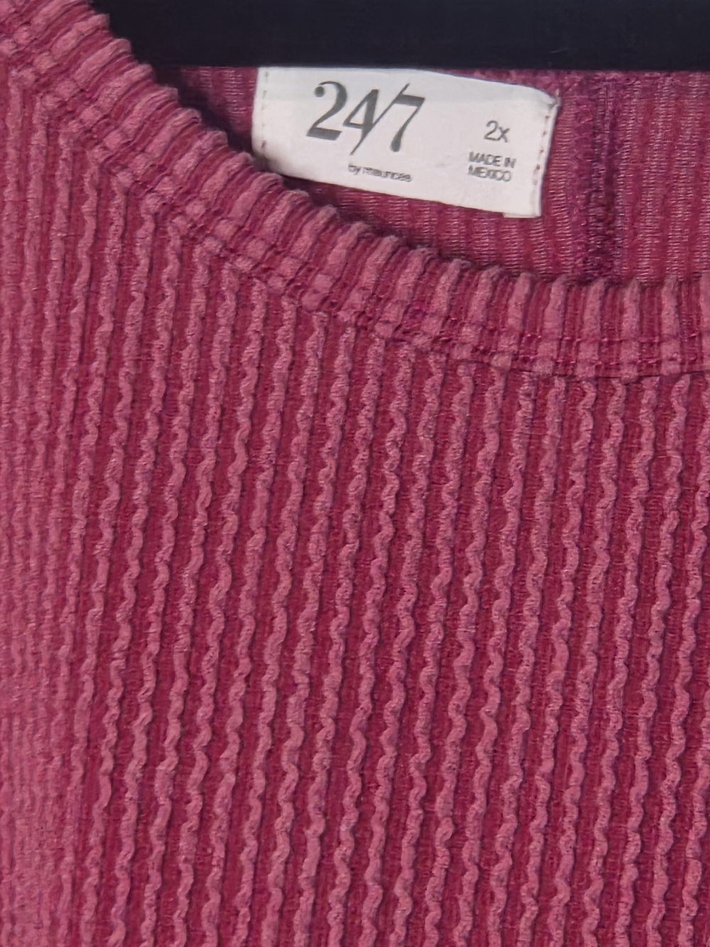 Maurices Coral Round Neck Pullover Ribbed Knit Short Sleeve T-Shirt Plus Size 3X - Picture 5 of 7